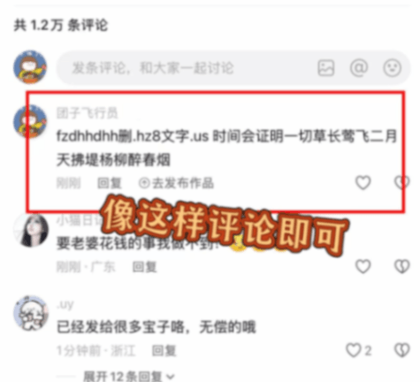 评论示例截图